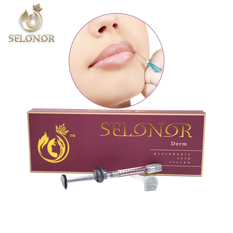 

1ml Hyaluronic acid dermal filler cross linked HA gel for lip injections, Transparent