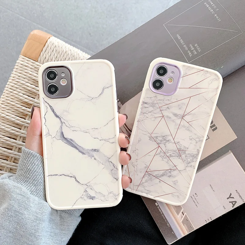 

Marble Shockproof Phone Case For iPhone 11 Pro Max X XR XS Max 7 8 Plus SE2020 12 Mini Soft TPU Back Cover Coque Funda Gift