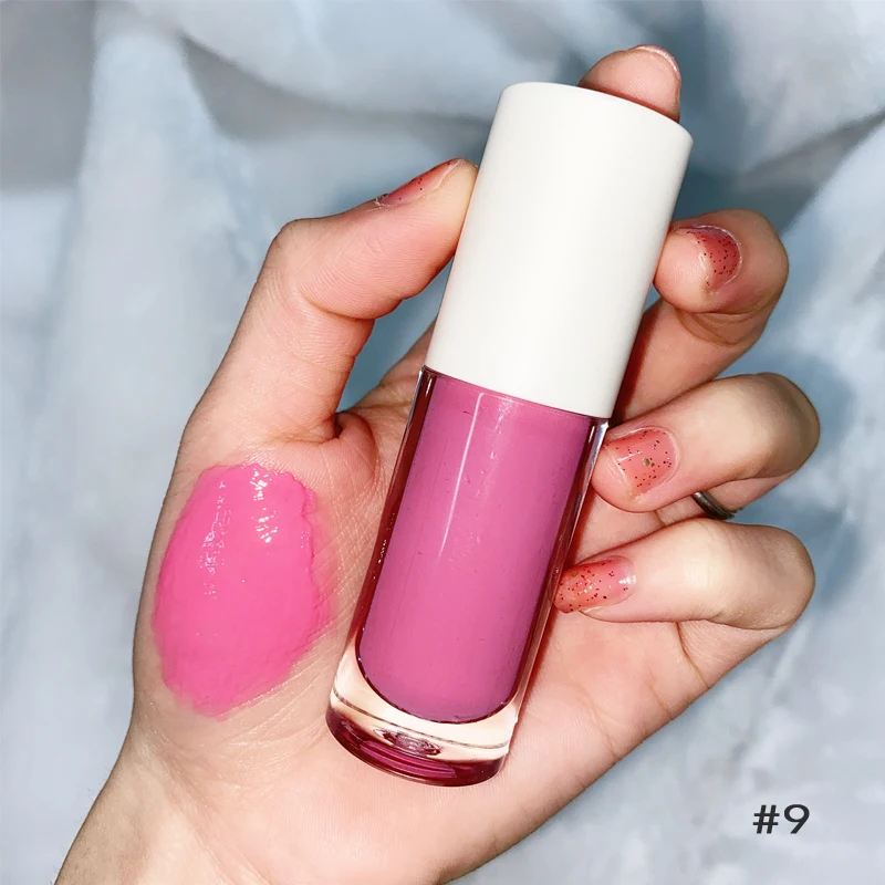 

OEM wholesale high pigmented unique pink lip gloss