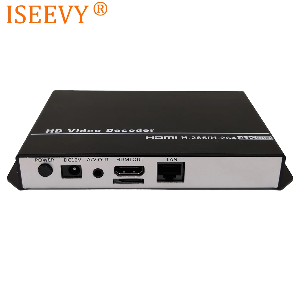 

ISEEVY H.265 H.264 IP Video Decoder with HDMI CVBS output support RTMP RTSP RTP UDP HTTP network stream decoding