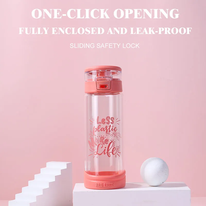 

2021 High Quality Hot Selling Portable Handle Double Wall Hot Glass Water Bottle