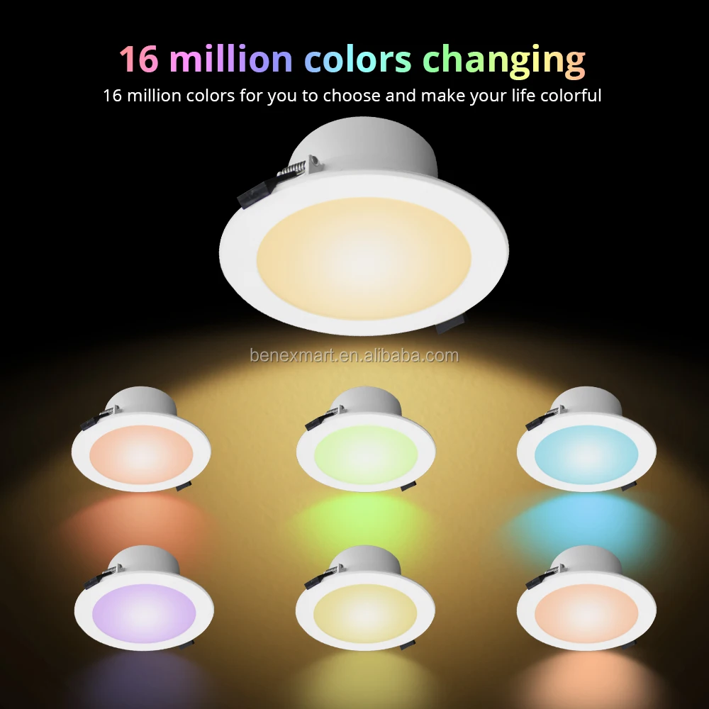 Benexmart Tuya Zigbee 3.0 7/10/15W Smart Led Light RGB Downlight SmartThings App Voice Contorl by Alexa Echo Plus Directly home - ANKUX.COM