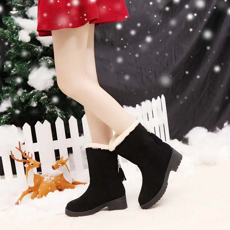 

Sneakers women boots 2021 solid velvet warm non-slip ankle boots women shoes winter snow boots causal shoes woman Bootie