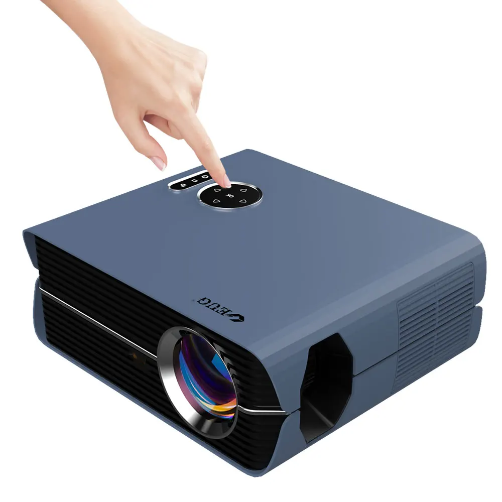 

2021 Upgraded LCD Touch Panel LED New Android 9.0 Miracast/IOS cast 5.0 BT 1080P Smart Home Movie Projector With RJ45 Internet