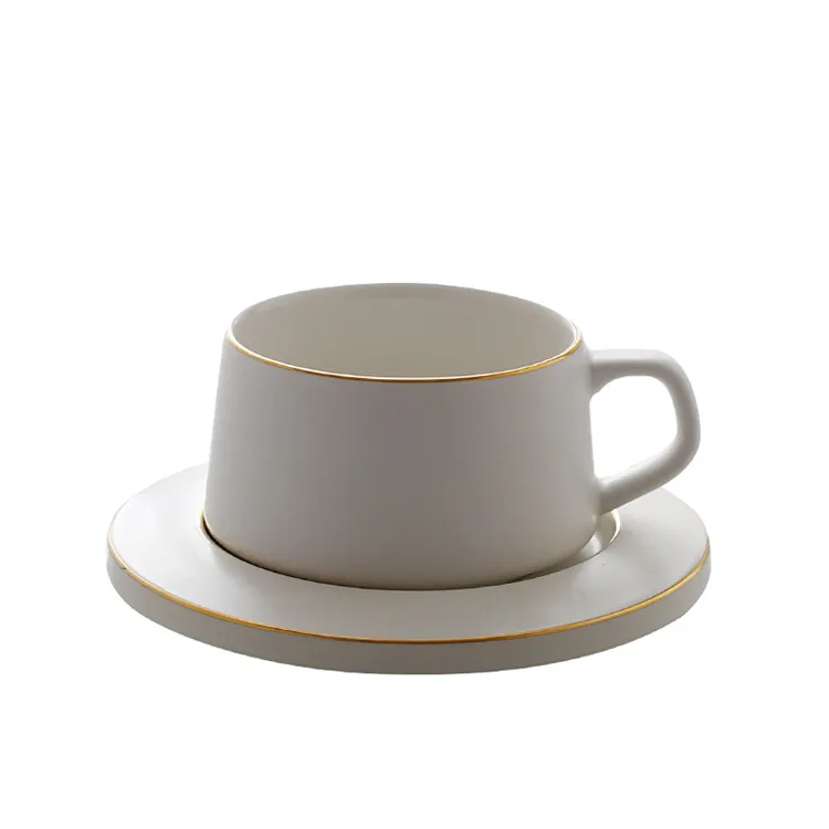 Gracious European Modern Coffee Cups Mugs Restaurant Porcelain White Cup  And Saucer - Buy Porcelain White Cup And Saucer,Modern Tea Cup And