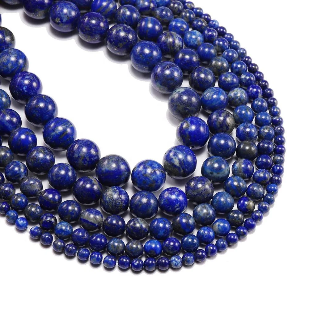

1strand/lot 4/6/8/10/12 mm AAA Natural Lapis Lazuli Stone Beads Round Loose Spacer Bead For Jewelry Making Findings DIY Bracelet, Blue