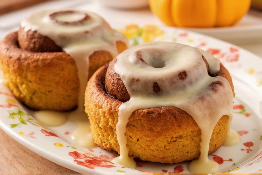 Homemade pumpkin cinnamon buns arranged on a baking sheet before rising