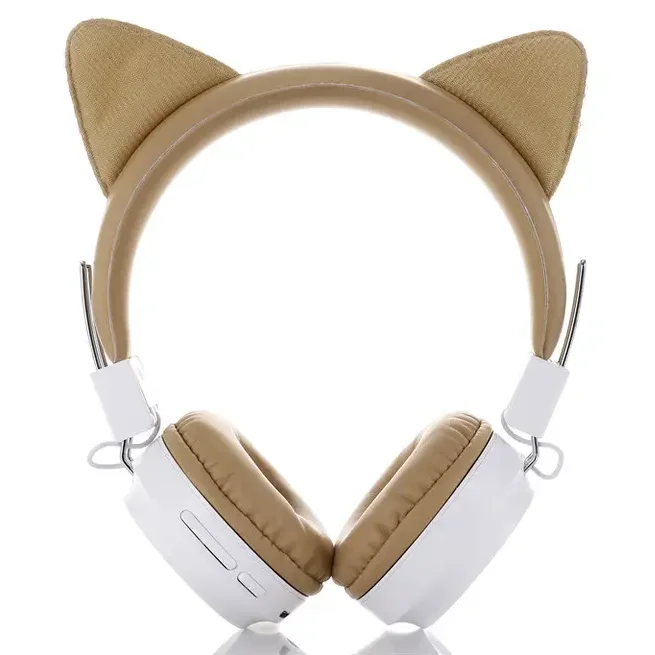 

TQ01 Kid Wireless Headphones Cat Ears cute Kid-friendly Headphones Children Kids Headphones Wireless Blue Tooth Over-Ear