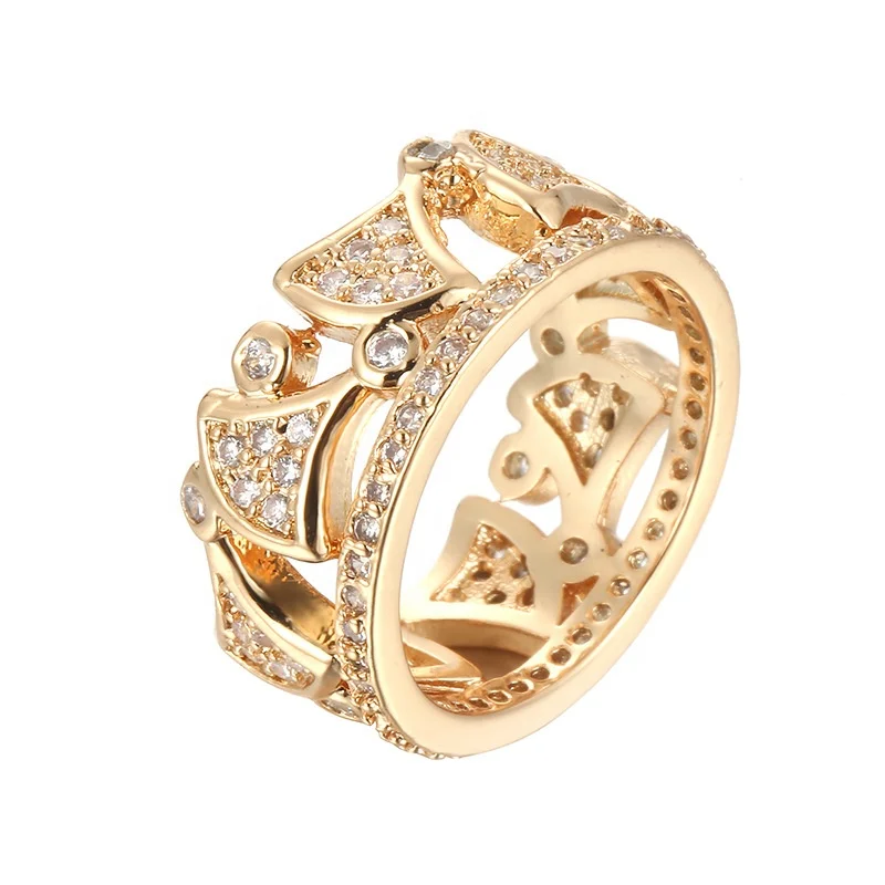 

Simple Copper Maple Leaf Zircon Ring, Gold/silver
