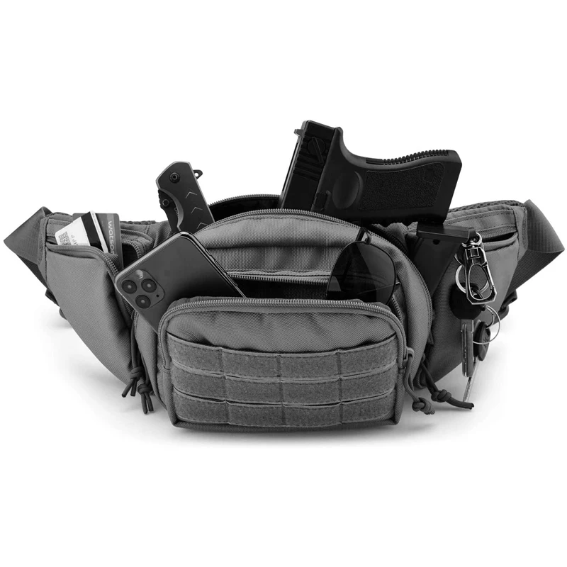 

BSCI factory concealed carry outdoor men compact gun holste fanny pack, Customized