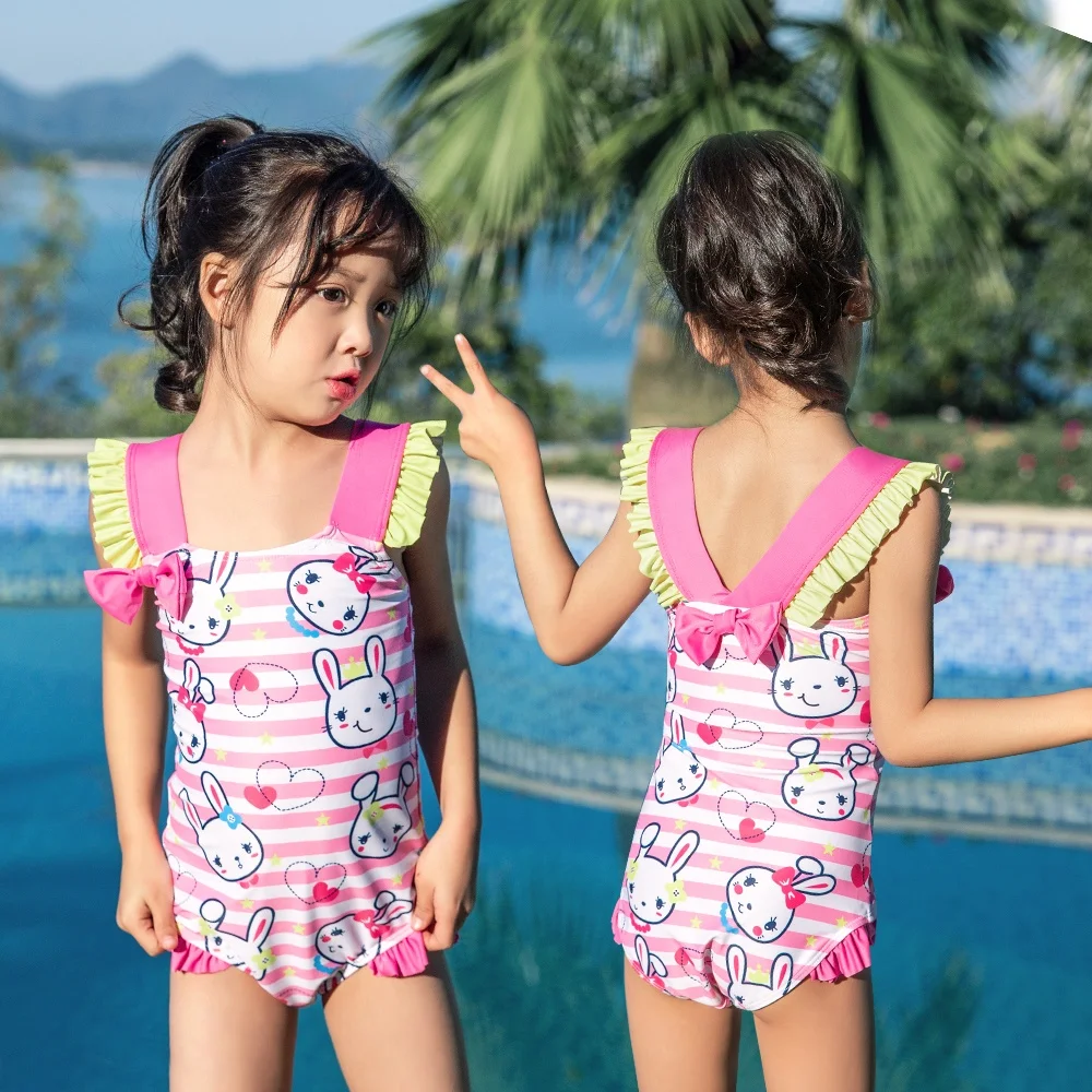 

AOSHILI Baby Girls Kids Cute Swimsuit Bathing Suit Swimwear Beachwear Children One Piece Bikini Set Swimming Suits