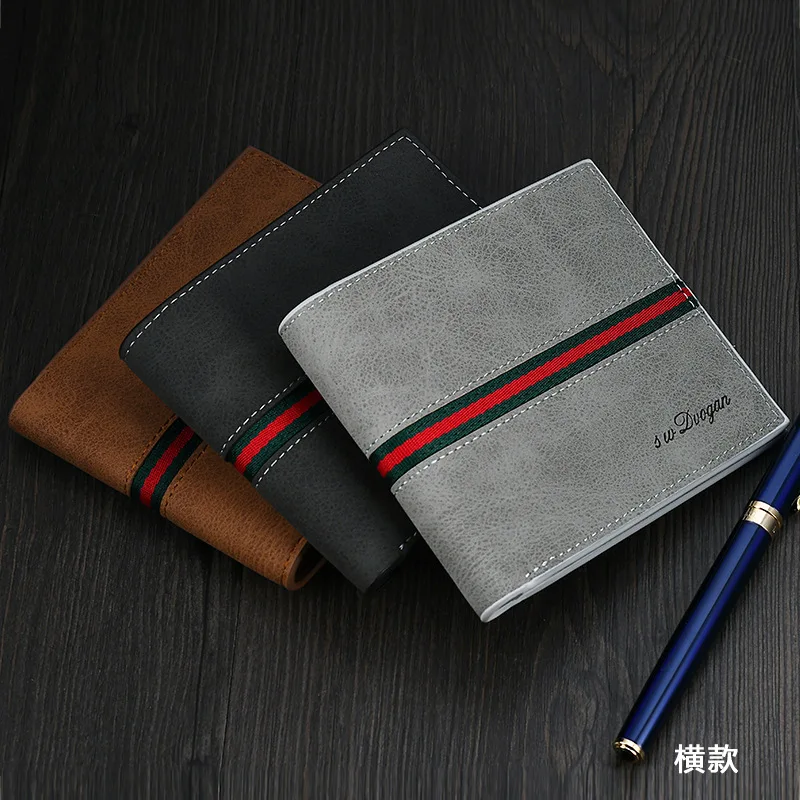 

2021 leather Multifunctional Wallet Men Fashionable Short Card Holder Wallet Business Slim Travel purse for Men, 3 colors