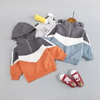 

Wholesale Color Block Hoodies Kids Blank Long sleeve Hoody