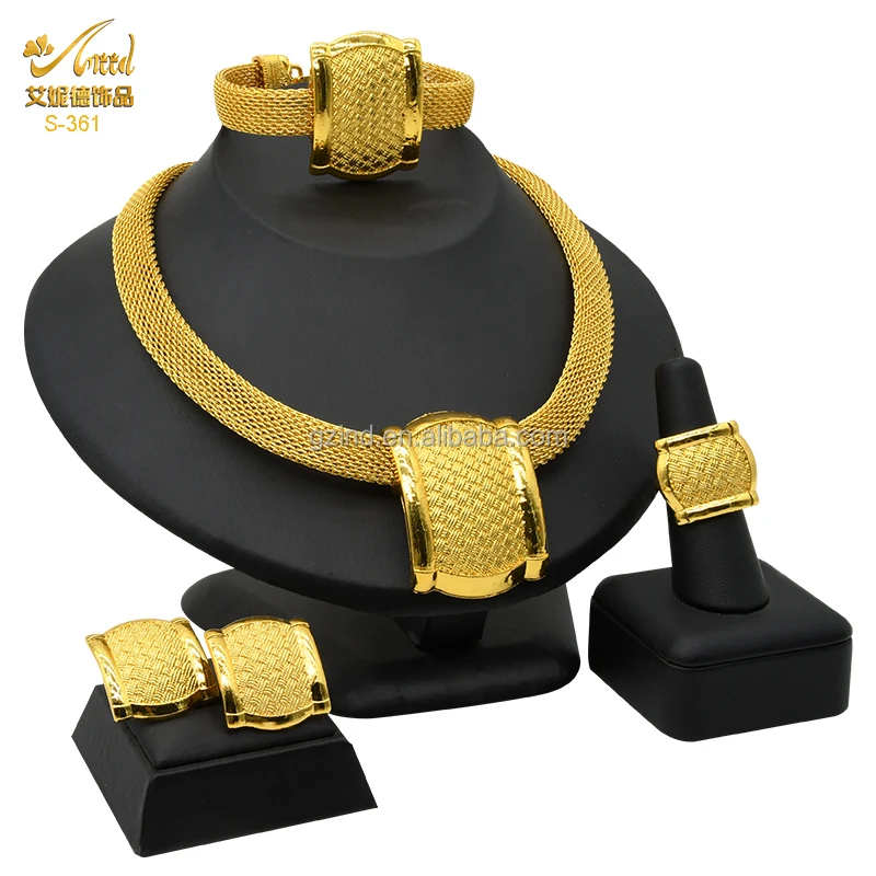 

Wholesales Indian Wedding Bridal Women Gold Jewelry African Bridal Luxury Jewelry Sets Gold Filled Pakistan