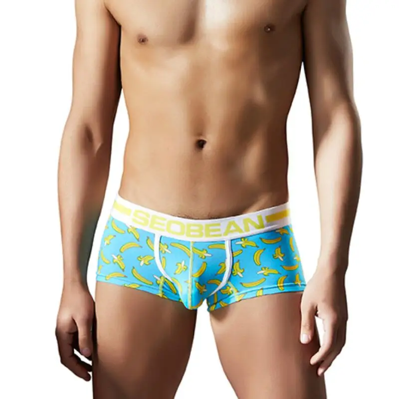 

Wholesale SEOBEAN Men's Underwear Cotton Men Boxer Shorts Banana Pattern