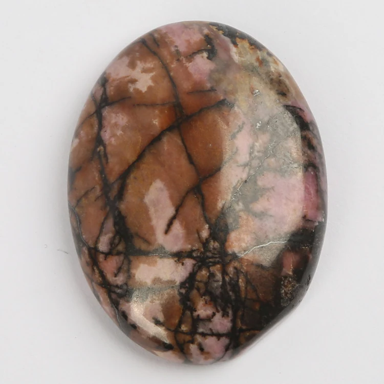

XuQian Wholesale Natural Polished Healing Stones Oval Shape Rhodonite