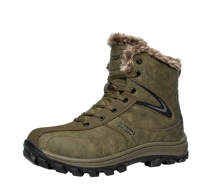 

Factory directly new design winter boots for men 100% waterproof men winter boot, Brown/black