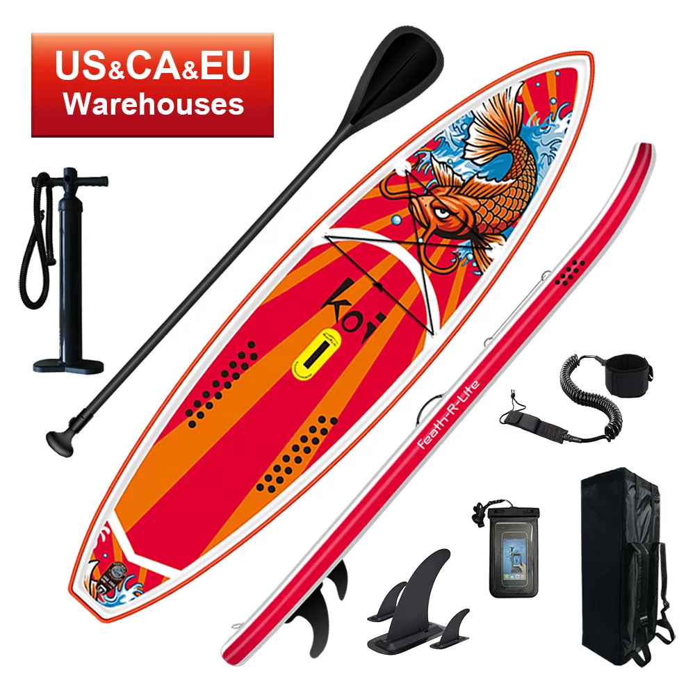 

FUNWATER Drop Shipping inflatable paddle board foldable paddle board custom inflatable paddle board, Red