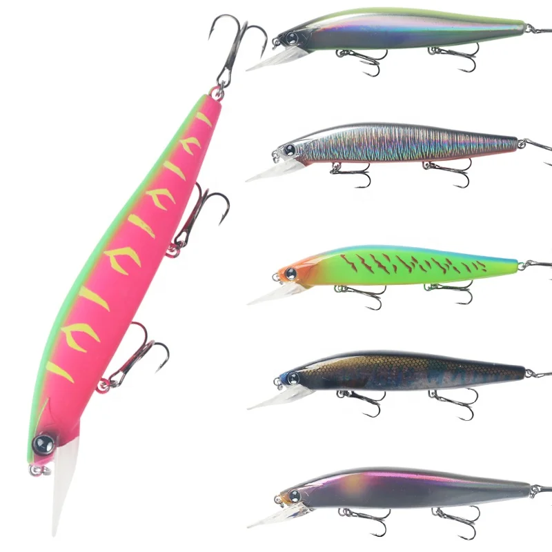 

115mm 14g minnow lure hard bait Deep Suspension Fishing Lure Plastic Artificial Bait