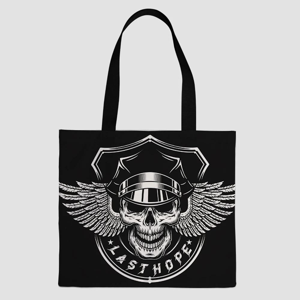 

custom Skeleton image laminated supermarket reusable folding wholesale canvas bag
