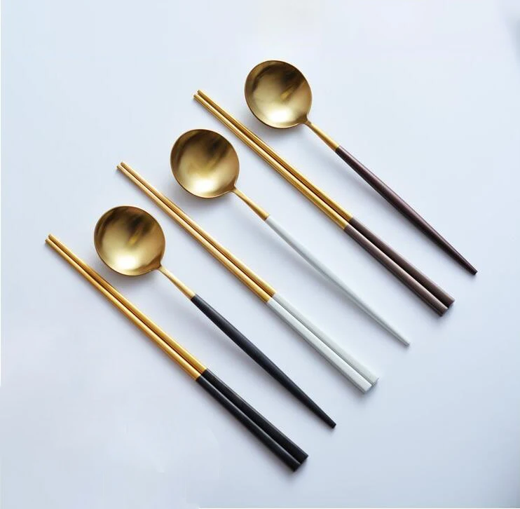 Korean Dinnerware Brands Cheap Stainless Steel Korean Spoon And