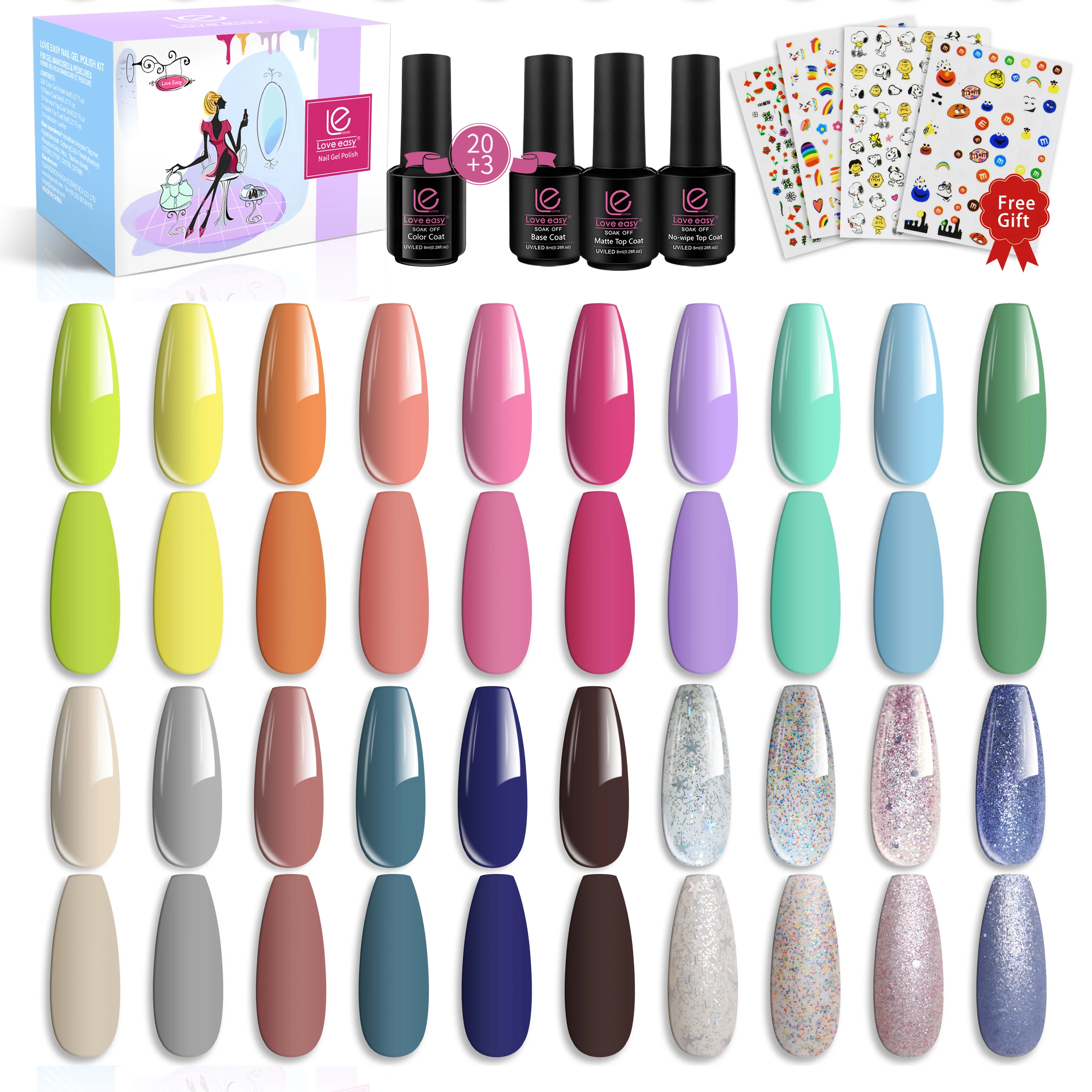 

Kaga Beauty 20 Pure Color Uv Gel Polish Gel Nail Polish Set China Manufacturer Nail Uv Gel Polish, 20colors for you to choose