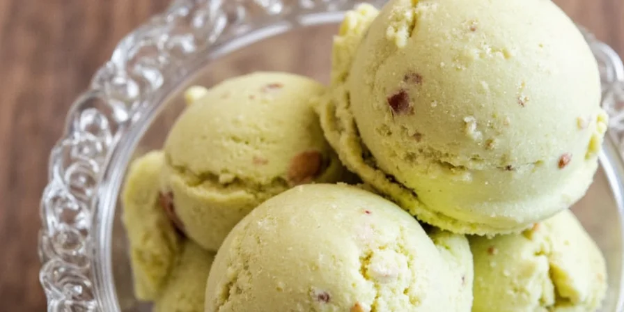 Close-up tasting ice cream with spoon