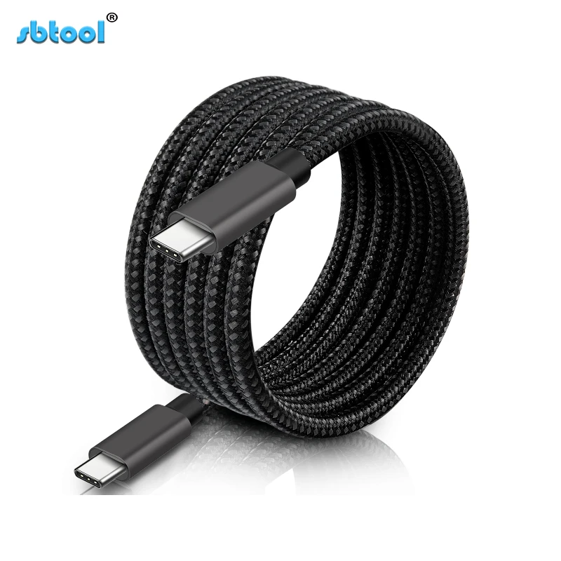 

Factory Supply 60W 3A Sbtool USB Type C Male to USB Type C Male Charging Cable, Black