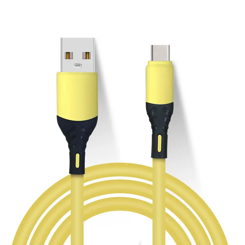 

5A Fast Charging Charger Cable for Android Phone Type C Micro USB Data Cord Liquid Silicone Durable Sync Line