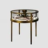 Jewellery shop interior decoration round glass display table for jewelry ring display