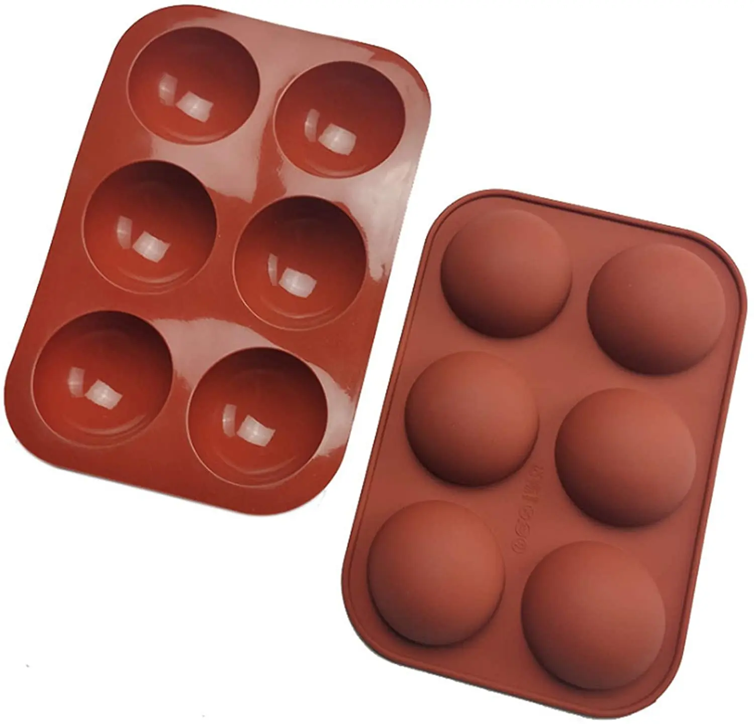 

Large 6 Holes Half Round Semi Sphere Silicone Baking Mold For Making Chocolate, Cake, Jelly, Dome Mousse, Customized color