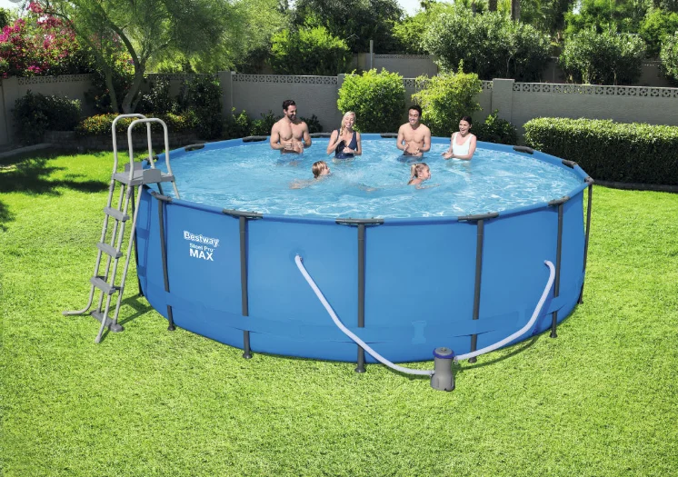 Bestway 56408 3.05mx76cm Round Steel Frame Design Pool Durable Swim ...