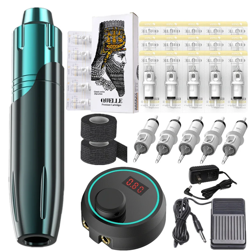 

Hot Selling Tattoo Pen Tattoo Machine Full Kit With Tattoo Bandage