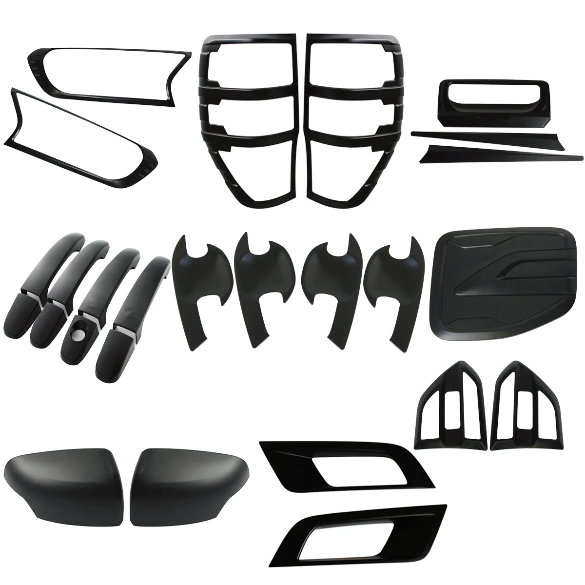

YCSUNZ accessories for Ranger 2015 2016 Car ABS Carbon Fiber Accessories Kits 19 pcs Head Tail Fog Light Handle Mirror Cover