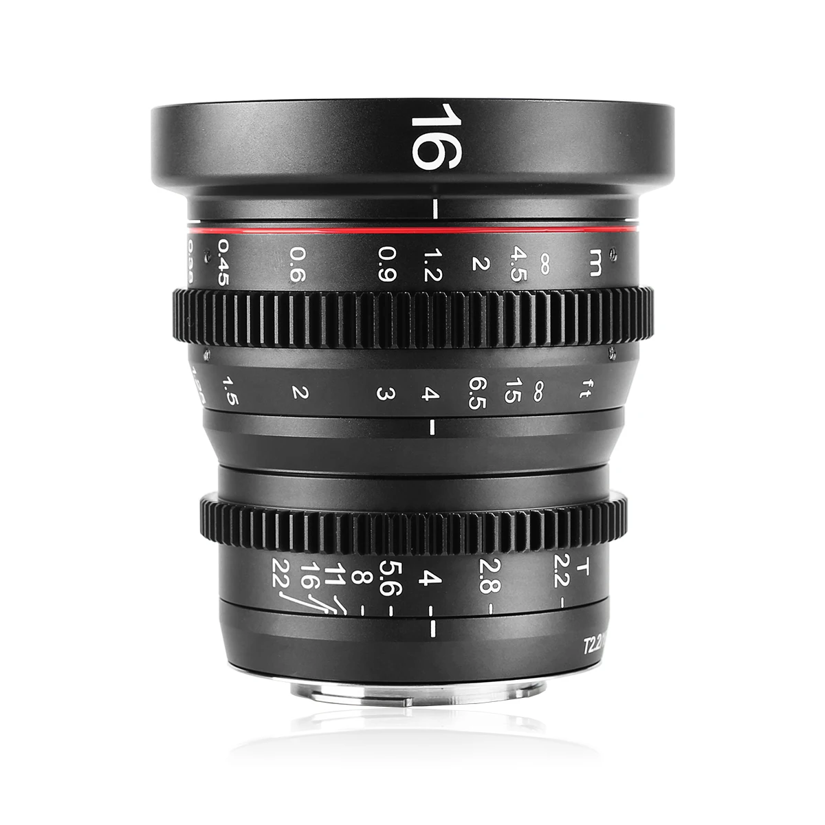 

Meike 16mm T2.2 Cine Lens Large Aperture Manual Focus Prime Low Distortion Cinema Lens for Micro Four Thirds MFT M43 Mount