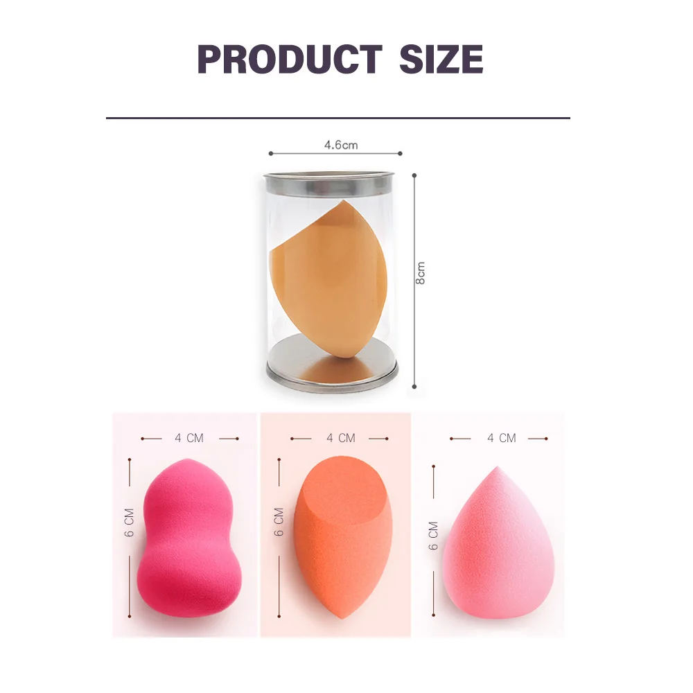

Beaumaker 2021 Latex Free Private Logo Makeup Sponge Blender Foundation Liquid Wet and Dry Use for Women Makeup, 10 colors for option
