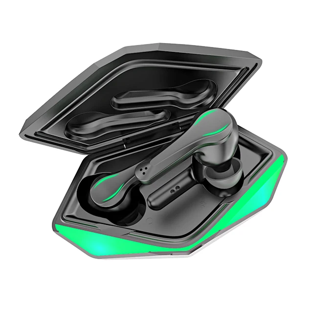 

Green Indictor Light Dual Modes Music Gaming Hands Free Bluetooth TWS Earbuds