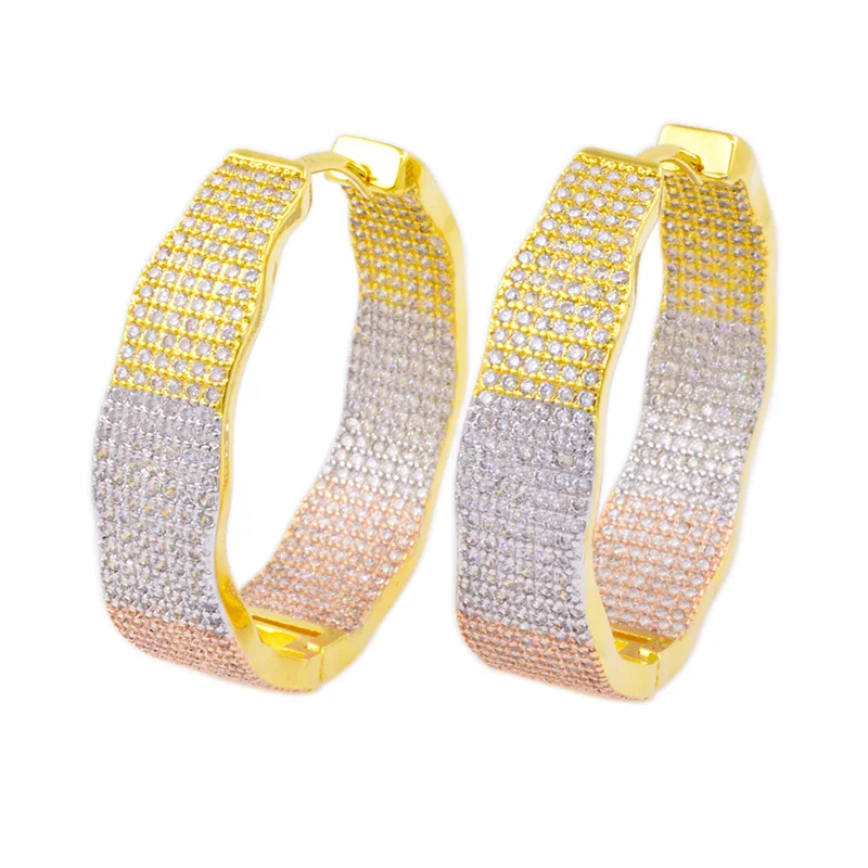 

ER0012-14-23 Full Pave cubic Zircon Stone New Fashion Earrings Jewelry, Picture