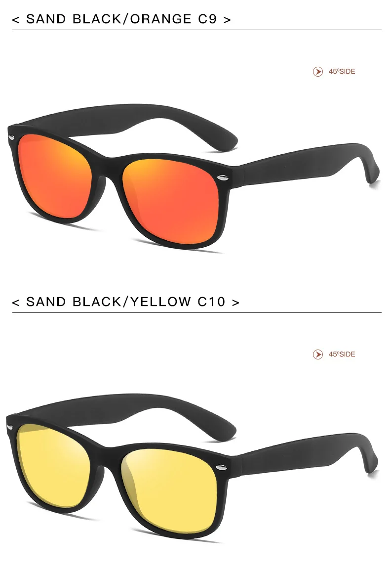 Uv400 Protection Polarized 2019 Fashion Retro Black Frame Colorful Lens Designer Women Shades