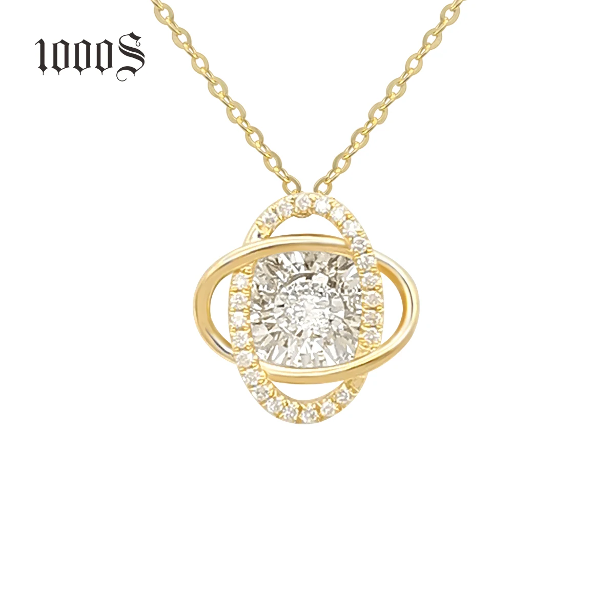 

Fashion Style 18K Pure Gold Dancing Natural Diamond Necklace Fine Jewelry 18k Real Gold Party Wedding Necklaces for Women