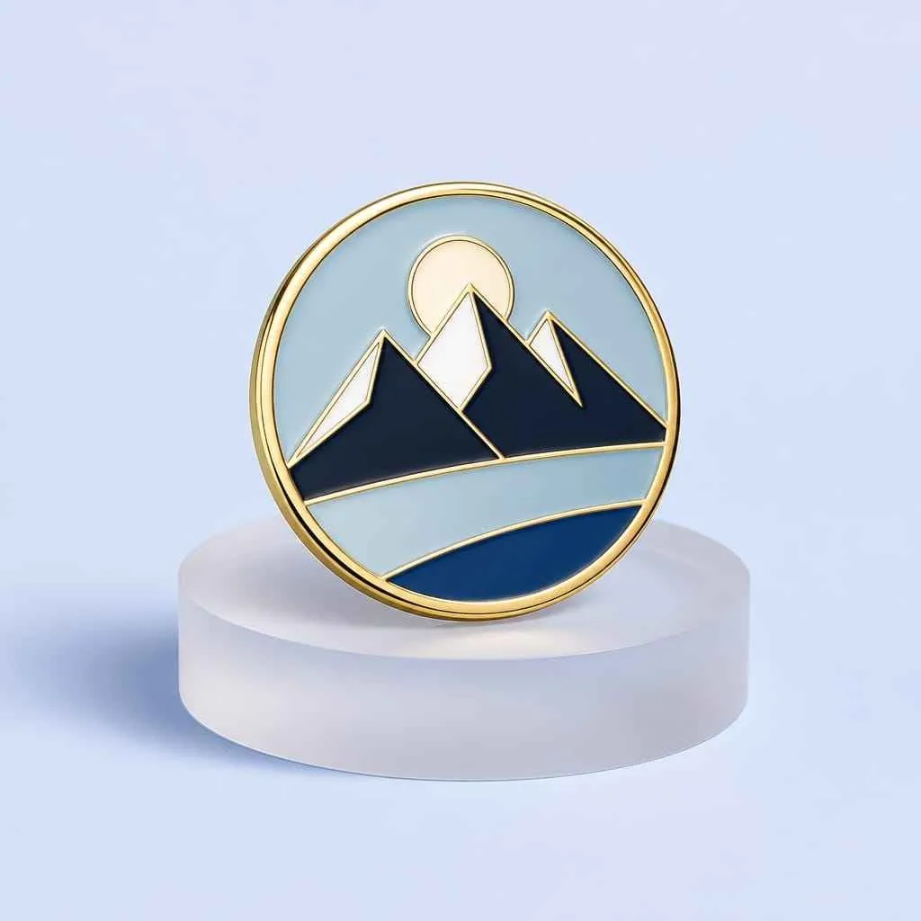 Pastel Blue Mountain Pin