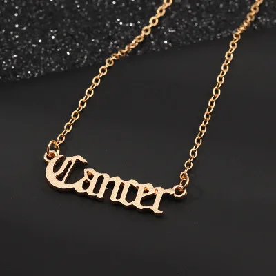

Fashion Gold Filled Dainty Statement Chocker Chain Men Lucky Personalized Jewelry Zodiac, Silver,gold,rose gold,black and so on
