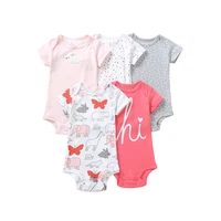 

Custom 2019 summer 100% baby cotton kids infant bodysuit children baby short sleeve sets