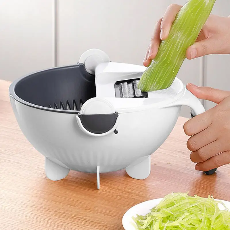 

Factory Outlet Stainless Steel Drain Basket Grater Drain Food Grade Vegetable Slicer Cutter Used In Fruit Salads, White