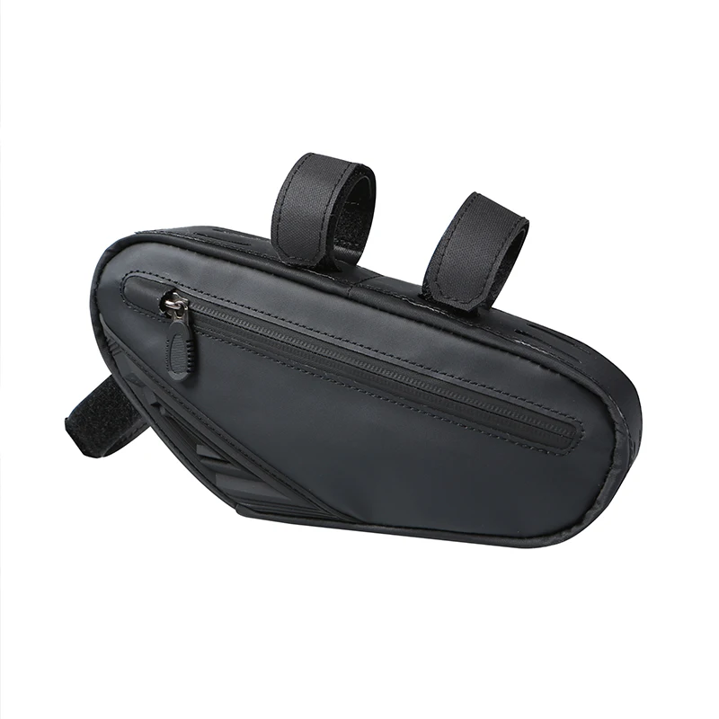 

Bike Handlebar Saddle Triangle Bag Side Pockets Twill Tube Bag Bicycle Accessories Cycling Frame Tool Pouch Storage Travel Bag, Black