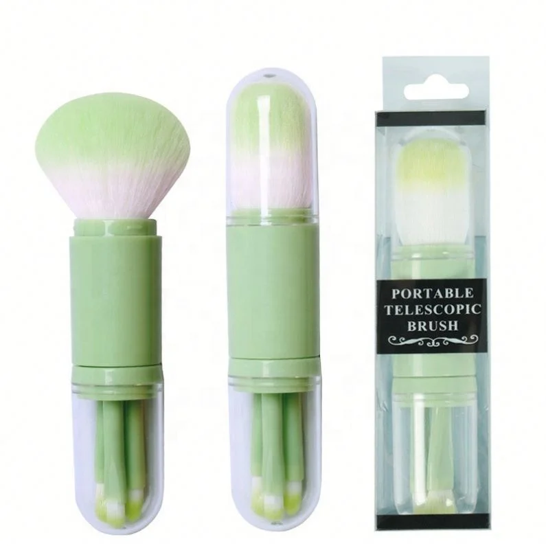 

Wholesale Portable Telescopic Makeup Brush 4 in 1 Eye Makeup Brush, Pics