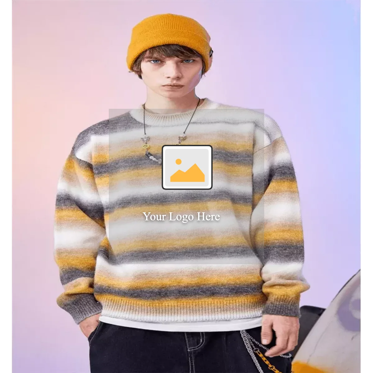 Men Custom Knitwear Autumn Winter Loose 