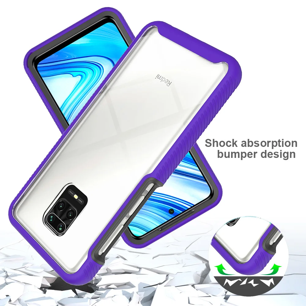 

360 Full Body Protective Cell Phone Case for Redmi Note 9 Note 9s Note 9 Pro 9 Pro Max with Built in PET Screen Protector