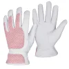 HANDLANDY pink goatskin leather work gloves safety,garden genie gloves,garden gloves