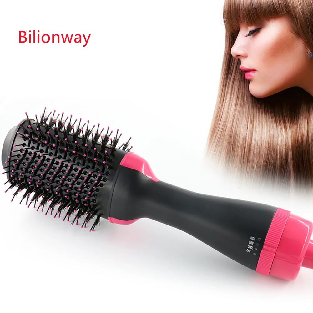 

2021 custom logo professional round electric straightener detangling hair brush